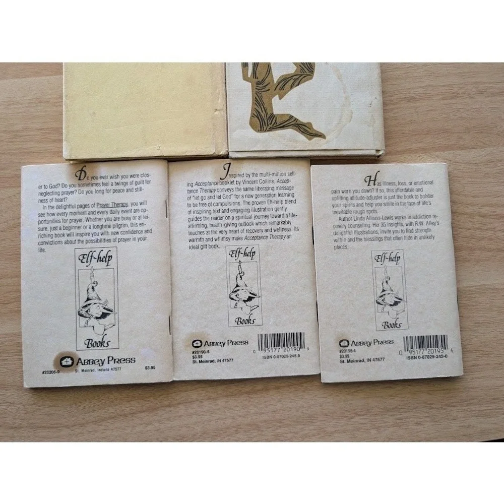 5 Lot Vintage Prayer & Therapy Books Faith‎ Abbey Press Peter Pauper Press Good